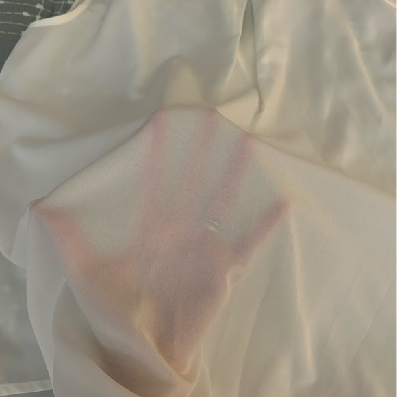 Patchington Sleeveless White sheer Top size XL - Picture 8 of 8